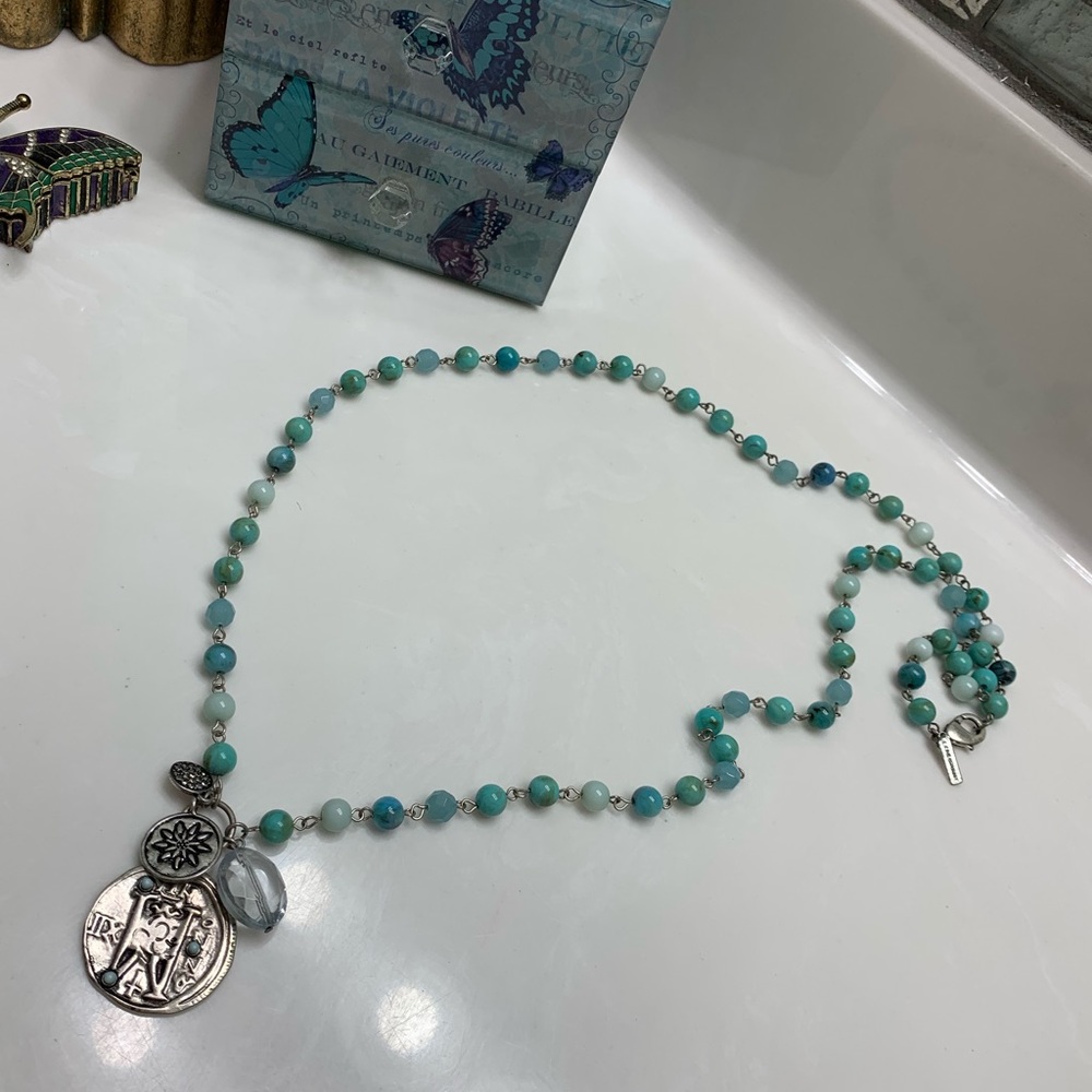 Teal necklace